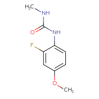 Chemical structure of 1-(2-fluoro-4-methoxyphenyl)-3-methylurea - CSSB01991209635