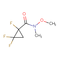 Chemical structure of 1,2,2-trifluoro-N-methoxy-N-methylcyclopropane-1-carboxamide - CSSB05595934917