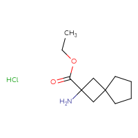 Chemical structure of ethyl 2-aminospiro[3.4]octane-2-carboxylate hydrochloride - CSSB20963518696