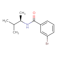 Chemical structure of 3-bromo-N-[(2R)-3-methylbutan-2-yl]benzamide - CSSB03553216115