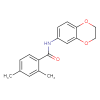 Chemical structure of N-(2,3-dihydro-1,4-benzodioxin-6-yl)-2,4-dimethylbenzamide - CSSB00027752274