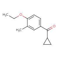 Chemical structure of cyclopropyl(4-ethoxy-3-methylphenyl)methanone - CSSB00010301713