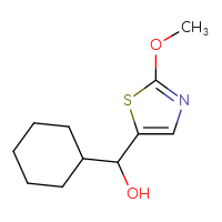 Chemical structure of cyclohexyl(2-methoxy-1,3-thiazol-5-yl)methanol - CSSB00015082377