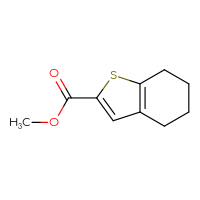 Chemical structure of methyl 4,5,6,7-tetrahydro-1-benzothiophene-2-carboxylate - CSSB00000148206