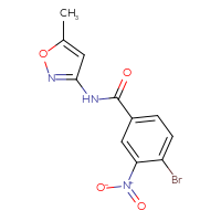Chemical structure of 4-bromo-N-(5-methyl-1,2-oxazol-3-yl)-3-nitrobenzamide - CSSB00000604325