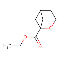 Chemical structure of ethyl 2-oxabicyclo[3.1.1]heptane-1-carboxylate - CSSB02126403999