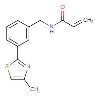 Chemical structure of N-{[3-(4-methyl-1,3-thiazol-2-yl)phenyl]methyl}prop-2-enamide - CSSB21332090980