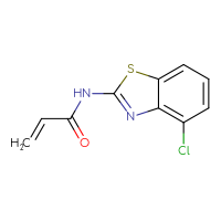 Chemical structure of N-(4-chloro-1,3-benzothiazol-2-yl)prop-2-enamide - CSSB00103319272