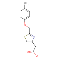 Chemical structure of 2-{2-[(4-methylphenoxy)methyl]-1,3-thiazol-4-yl}acetic acid - CSSB00000734841