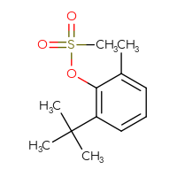 Chemical structure of 2-tert-butyl-6-methylphenyl methanesulfonate - CSSB15027771966