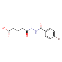 Chemical structure of 5-[(4-bromophenyl)formohydrazido]-5-oxopentanoic acid - CSSB03528082735