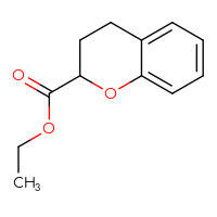 Chemical structure of ethyl 3,4-dihydro-2H-1-benzopyran-2-carboxylate - CSSB00010197736