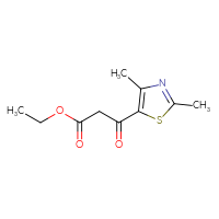 Chemical structure of ethyl 3-(2,4-dimethyl-1,3-thiazol-5-yl)-3-oxopropanoate - CSSB00000717646