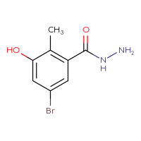 Chemical structure of 5-bromo-3-hydroxy-2-methylbenzohydrazide - CSSB21151595985