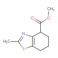 Chemical structure of methyl 2-methyl-4,5,6,7-tetrahydro-1,3-benzothiazole-4-carboxylate - CSSB00035949009