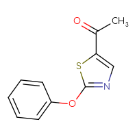 Chemical structure of 1-(2-phenoxy-1,3-thiazol-5-yl)ethan-1-one - CSSB00156800223