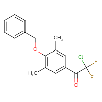 Chemical structure of 1-[4-(benzyloxy)-3,5-dimethylphenyl]-2-chloro-2,2-difluoroethan-1-one - CSSB20813961415