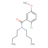 Chemical structure of N,N-dibutyl-2-chloro-5-methoxybenzamide - CSSB06394492672