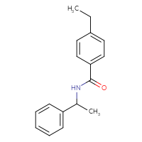Chemical structure of 4-ethyl-N-(1-phenylethyl)benzamide - CSSB00046270449