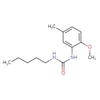 Chemical structure of 1-(2-methoxy-5-methylphenyl)-3-pentylurea - CSSB00103784633