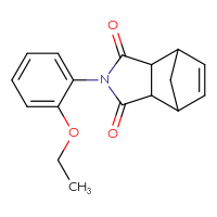 Chemical structure of 4-(2-ethoxyphenyl)-4-azatricyclo[5.2.1.0²,⁶]dec-8-ene-3,5-dione - CSSB00132386435
