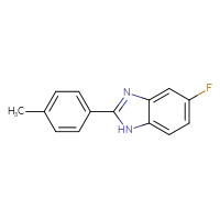 Chemical structure of 5-fluoro-2-(4-methylphenyl)-1H-1,3-benzodiazole - CSSB00000809329