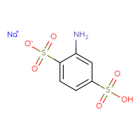 Chemical structure of sodium 2-amino-4-sulfobenzene-1-sulfonate - CSSB00000034246