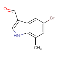 Chemical structure of 5-bromo-7-methyl-1H-indole-3-carbaldehyde - CSSB00009888945