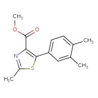 Chemical structure of methyl 5-(3,4-dimethylphenyl)-2-methyl-1,3-thiazole-4-carboxylate - CSSB00009054837