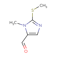 Chemical structure of 1-methyl-2-(methylsulfanyl)-1H-imidazole-5-carbaldehyde - CSSB00010274045