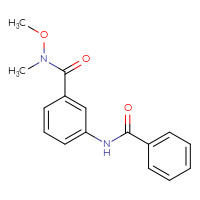 Chemical structure of 3-benzamido-N-methoxy-N-methylbenzamide - CSSB21224762660
