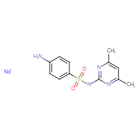 Chemical structure of sodium 4-{[(4,6-dimethylpyrimidin-2-yl)azanidyl]sulfonyl}aniline - CSSB00020618684
