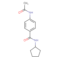 Chemical structure of N-cyclopentyl-4-acetamidobenzamide - CSSB00000484180