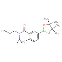 Chemical structure of N-cyclopropyl-2-methyl-N-propyl-5-(4,4,5,5-tetramethyl-1,3,2-dioxaborolan-2-yl)benzamide - CSSB02533249012