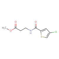 Chemical structure of methyl 3-[(4-chlorothiophen-2-yl)formamido]propanoate - CSSB00043476936