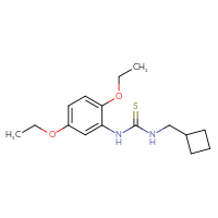 Chemical structure of 3-(cyclobutylmethyl)-1-(2,5-diethoxyphenyl)thiourea - CSSB02065986730