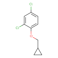 Chemical structure of 2,4-dichloro-1-(cyclopropylmethoxy)benzene - CSSB00015378672