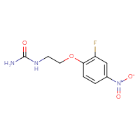 Chemical structure of [2-(2-fluoro-4-nitrophenoxy)ethyl]urea - CSSB21432542705