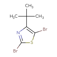 Chemical structure of 2,5-dibromo-4-tert-butyl-1,3-thiazole - CSSB00010115431