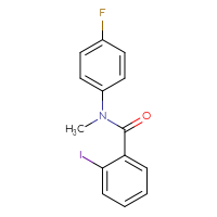 Chemical structure of N-(4-fluorophenyl)-2-iodo-N-methylbenzamide - CSSB00000819923