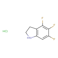Chemical structure of 4,5,6-trifluoro-2,3-dihydro-1H-indole hydrochloride - CSSB20895628840