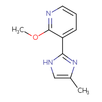 Chemical structure of 2-methoxy-3-(4-methyl-1H-imidazol-2-yl)pyridine - CSSB00015111475