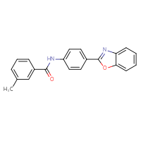 Chemical structure of N-[4-(1,3-benzoxazol-2-yl)phenyl]-3-methylbenzamide - CSSB00046146783