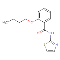 Chemical structure of 2-butoxy-N-(1,3-thiazol-2-yl)benzamide - CSSB00132450833