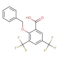 Chemical structure of 2-(benzyloxy)-3,5-bis(trifluoromethyl)benzoic acid - CSSB06835378222