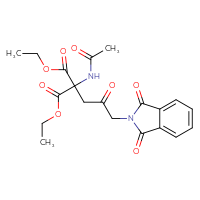 Chemical structure of 1,3-diethyl 2-[3-(1,3-dioxo-2,3-dihydro-1H-isoindol-2-yl)-2-oxopropyl]-2-acetamidopropanedioate - CSSB03436536534