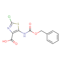 Chemical structure of 5-{[(benzyloxy)carbonyl]amino}-2-chloro-1,3-thiazole-4-carboxylic acid - CSSB20620704035