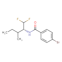 Chemical structure of 4-bromo-N-[(2R)-1,1-difluoro-3-methylpentan-2-yl]benzamide - CSSB02528823810