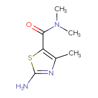 Chemical structure of 2-amino-N,N,4-trimethyl-1,3-thiazole-5-carboxamide - CSSB00000168867