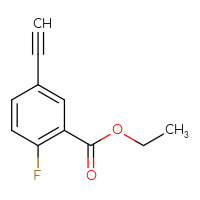 Chemical structure of ethyl 5-ethynyl-2-fluorobenzoate - CSSB06582003028